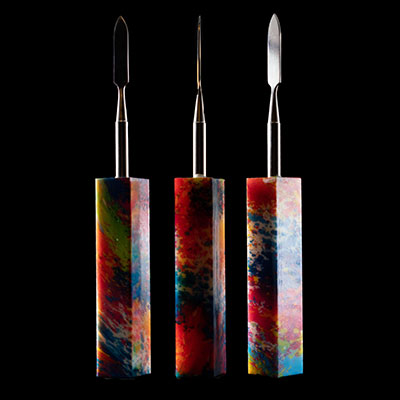 Stainless Steel Dabber with Color Handle